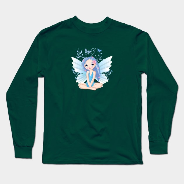 Butterfly Fairy Long Sleeve T-Shirt by angelwhispers